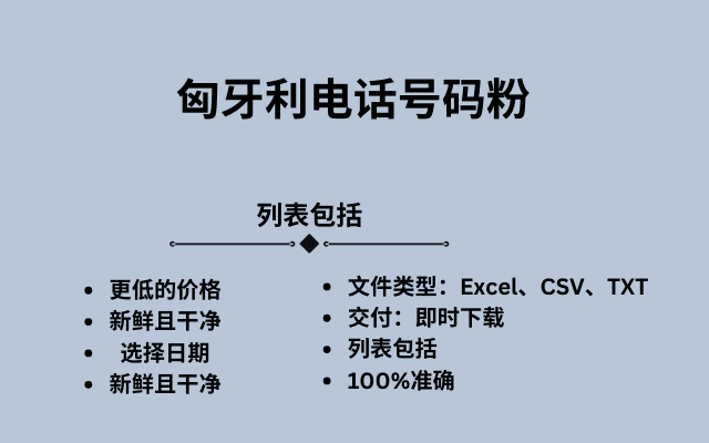 匈牙利电话号码粉