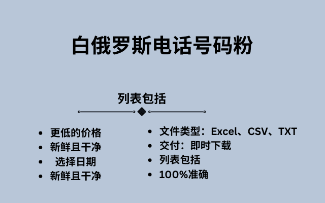 白俄罗斯电话号码粉